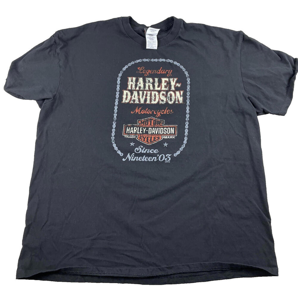 Harley-Davidson Men’s 2XL T-Shirt Y2K Heavy Cotton Bayou Country Louisiana Graph
